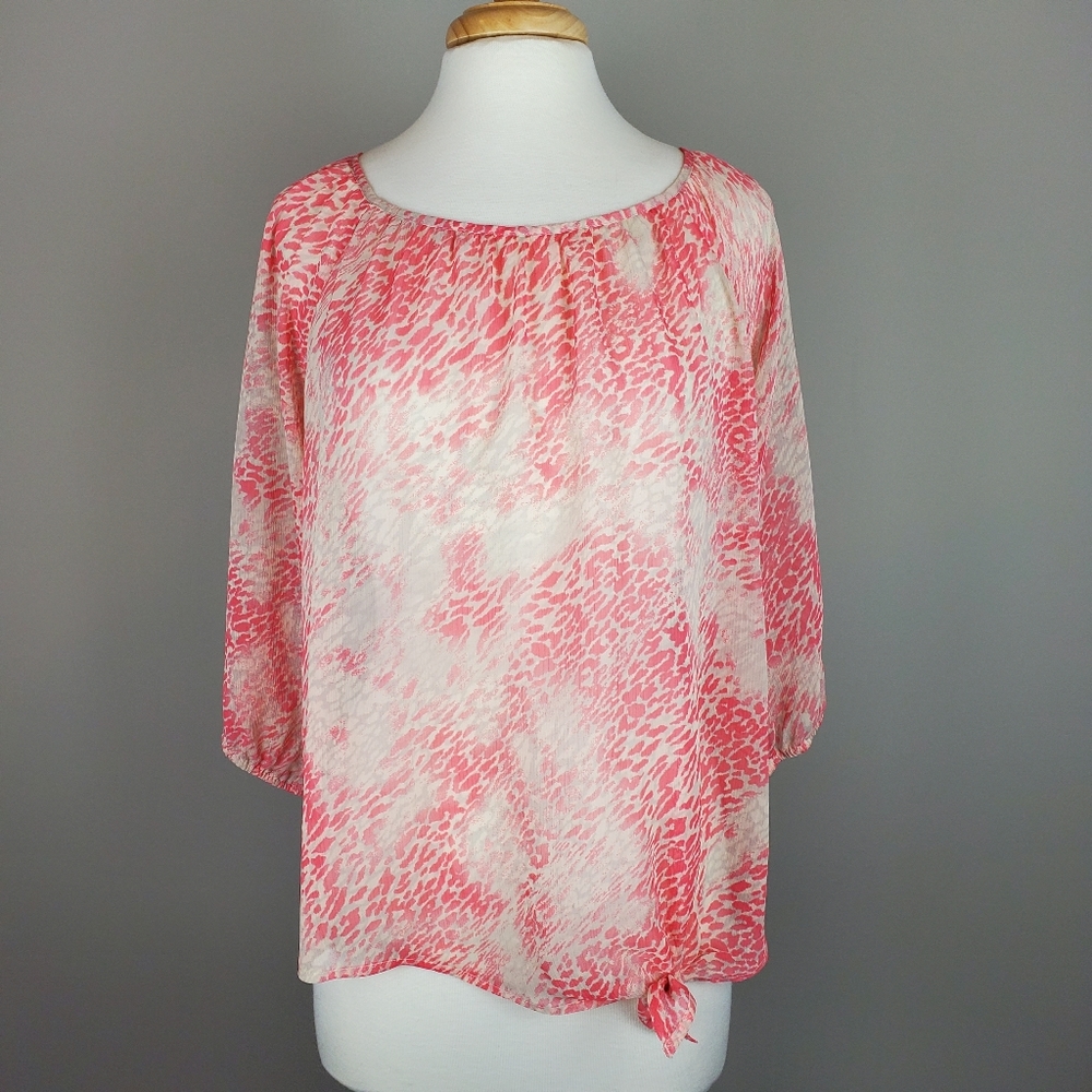 Express Pink Shades Animal Print Top
